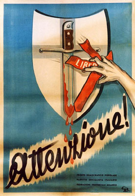 Manifesto elettorale del Fronte popolare.
