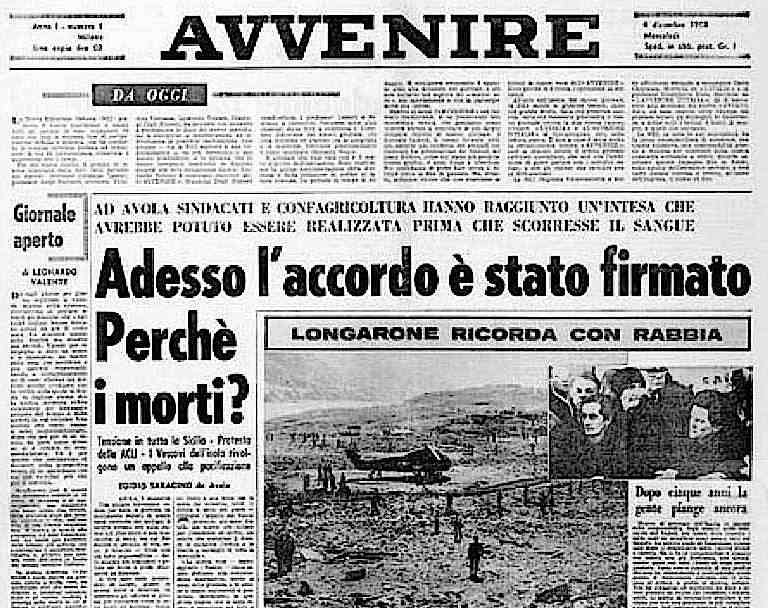Il primo numero in edicola di Avvenire, quotidiano cattolico.