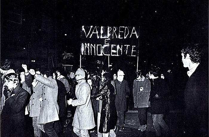 Manifestazione a Milano per la scarcerazione di Pietro Valpreda.