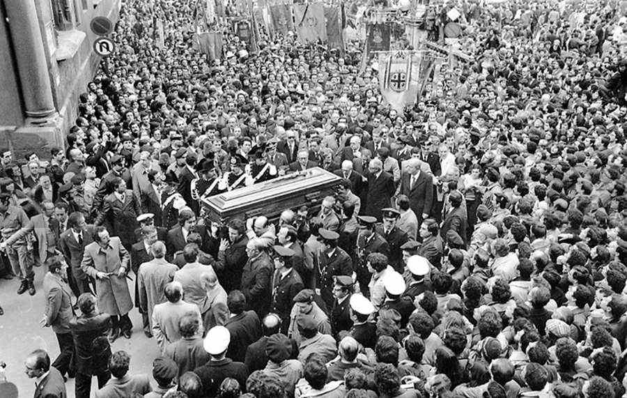 I funerali palermitani di Piersanti Mattarella, Presidente della Regione Sicilia.