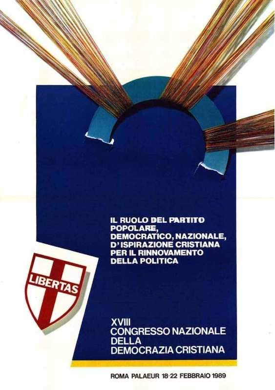 Manifesto per il XVIII congresso della Dc nel febbraio 1989.