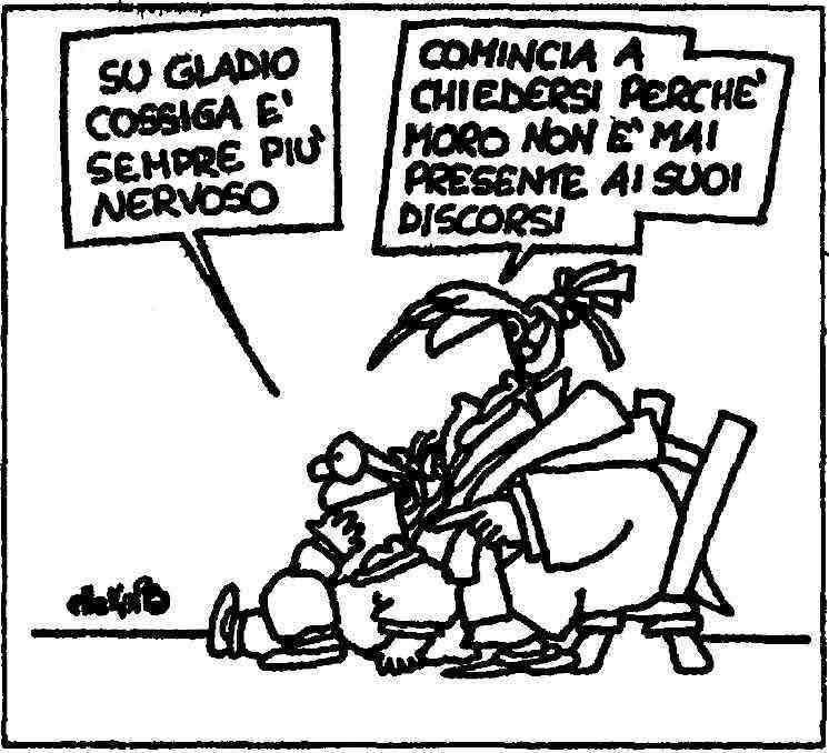 Vignetta di Ellekappa apparsa su l'Unità del 7 dicembre 1990.